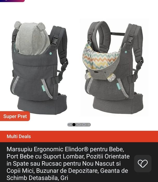 Marsupiu Ergonomic Elindor bebeluș