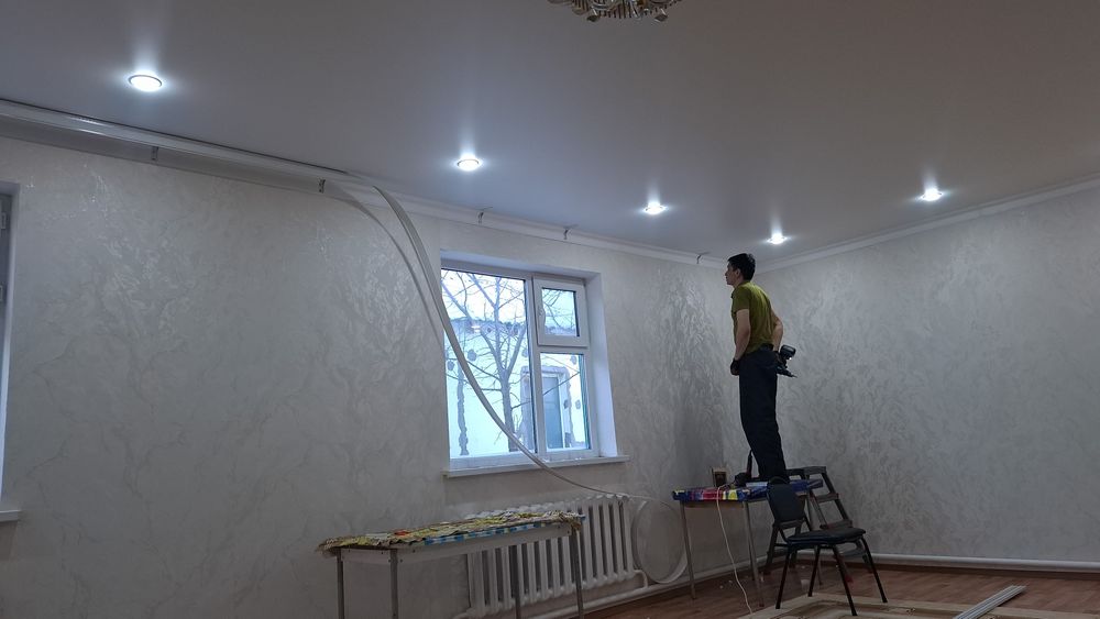 Установка карниз