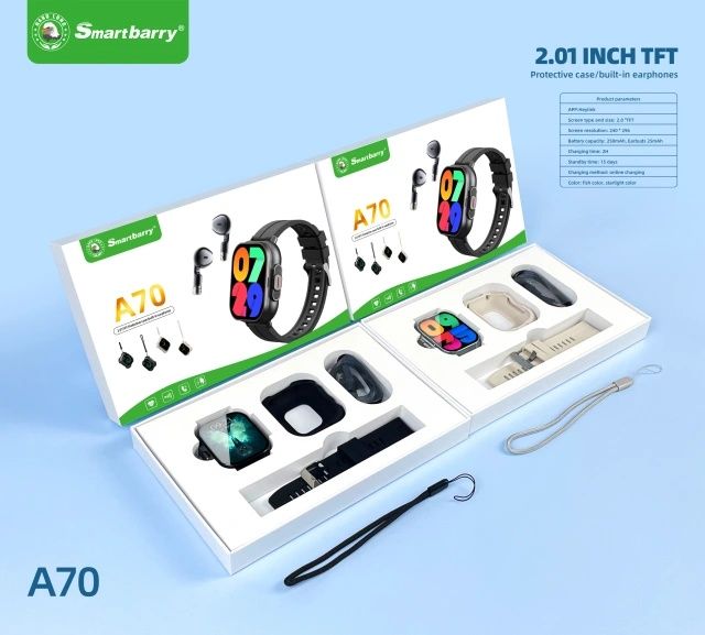 Smartbarry A70, A80, Airports Smart watch, Умные часы с наушниками