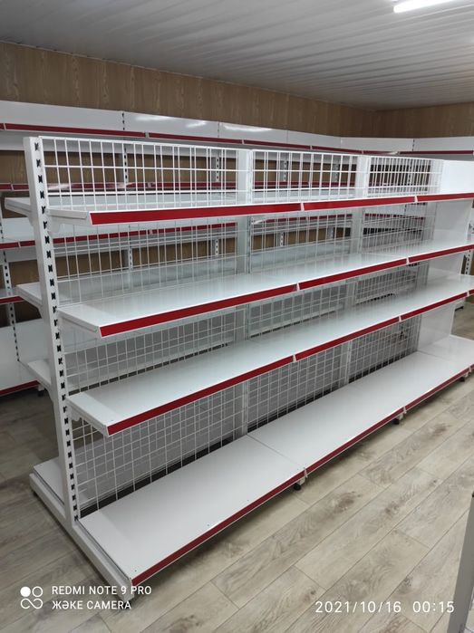 Стеллаж металлические полки для магазина перфорированный хлебный корзи