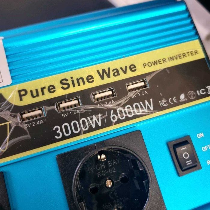 Автомобилен инвертор Lvyuan 12V, 220V (6000W / 3000W) – чисто нов!