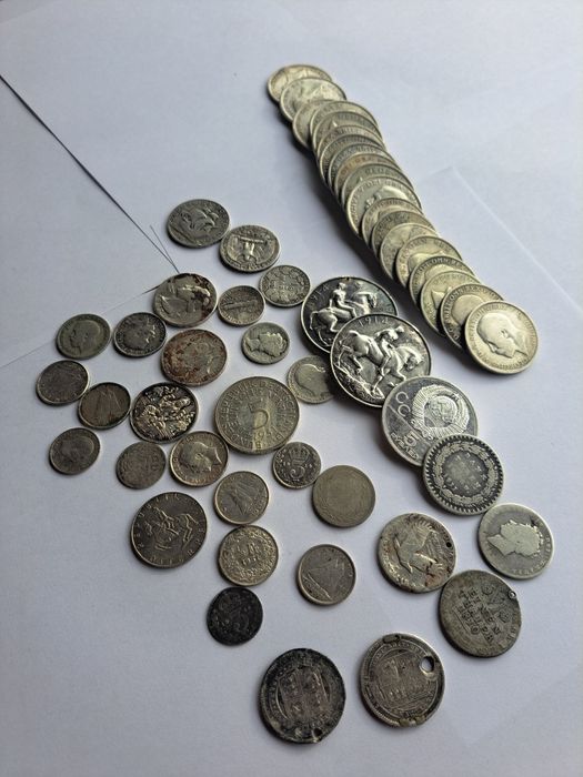 Lot Monede argint 433 grame