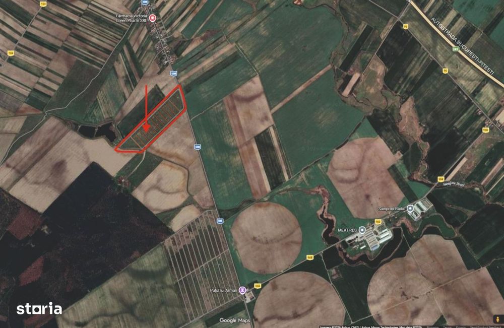 Vand loturi teren curti-constructii, la Ratesti, 30 km de Pitesti