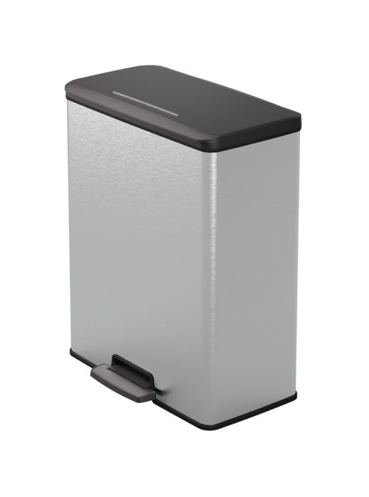Кош за боклук Curver, С педал, Правоъгълен, Сив, 65 л