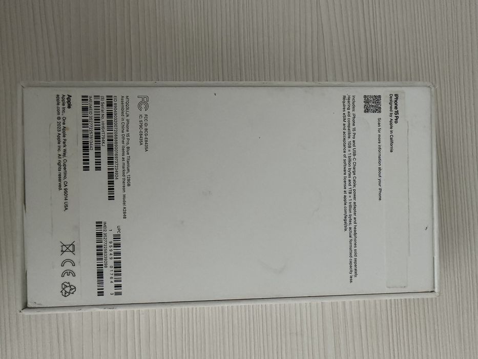 iPhone 15 Pro Blue Titanium