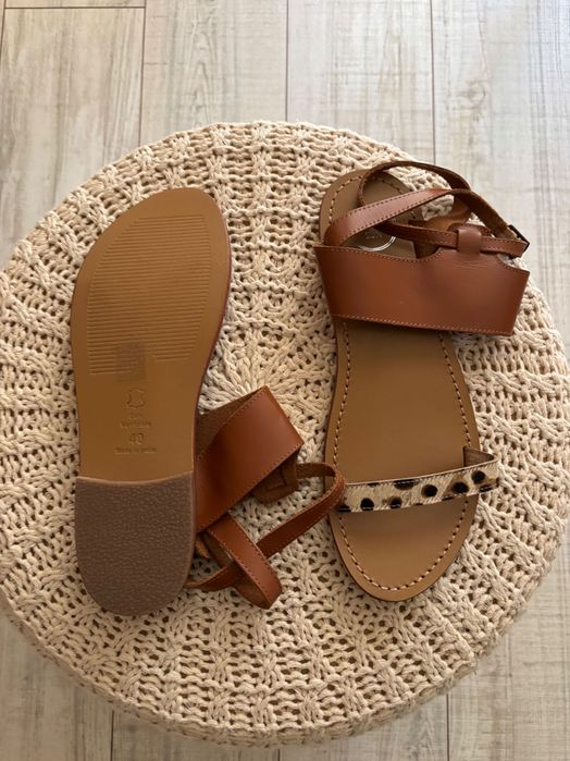 Стилни сандали ЕСТЕСТВЕНА кожа