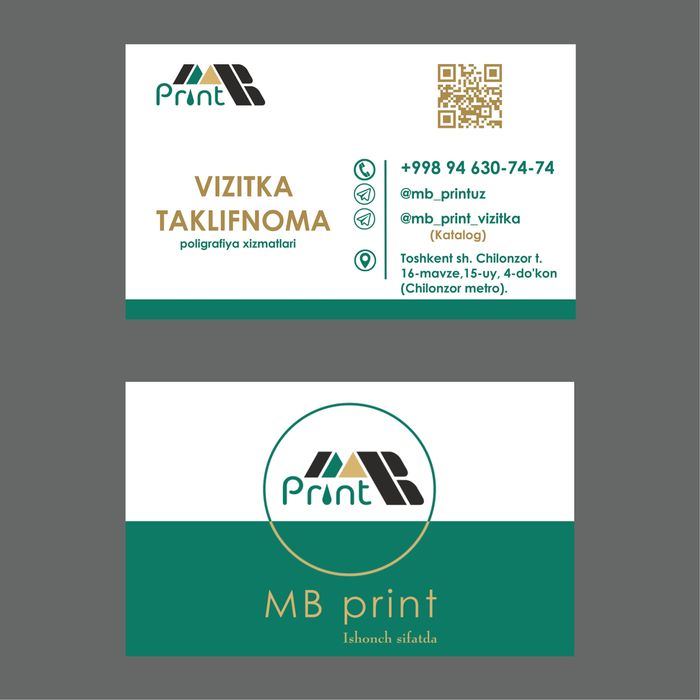 VIZITKA TAYYORLASH | Premium sifat | Tezkor xizmat