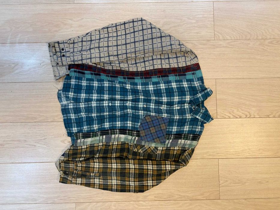 Needles Patchwork Checkered Button Up Shirt