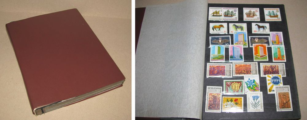 Албум класьор с клеймовани марки ок. 250 бр. бълг. руски полски