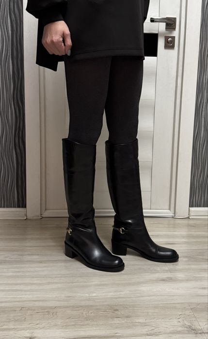 Кожаные итальянские сапоги