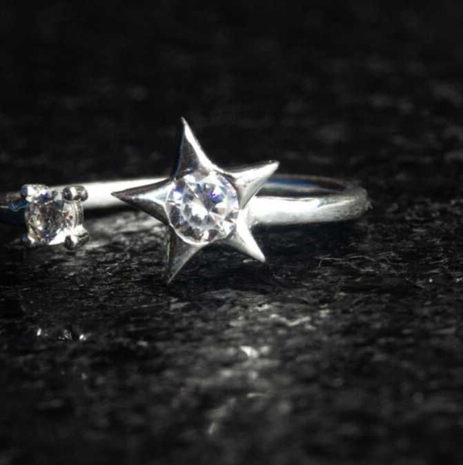 Inel argint stea