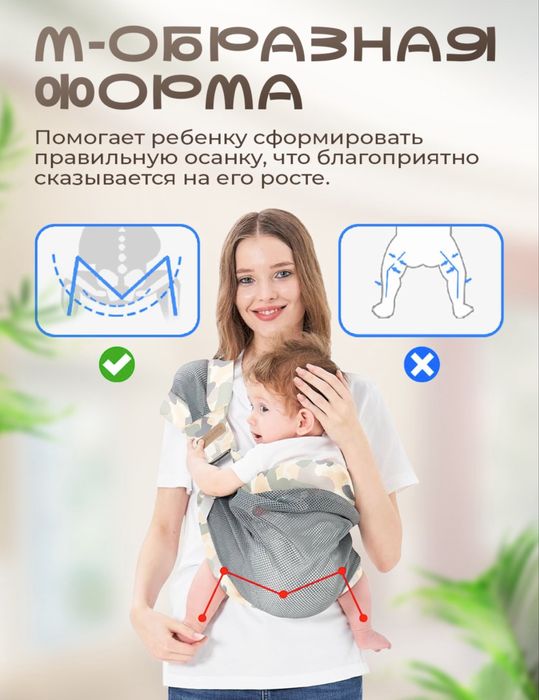 Эргорюкзак кенгуру для малыша