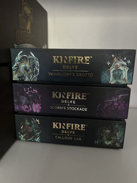 Colectia completa Kinfire Delve (3 boardgames + zaruri upgraded)
