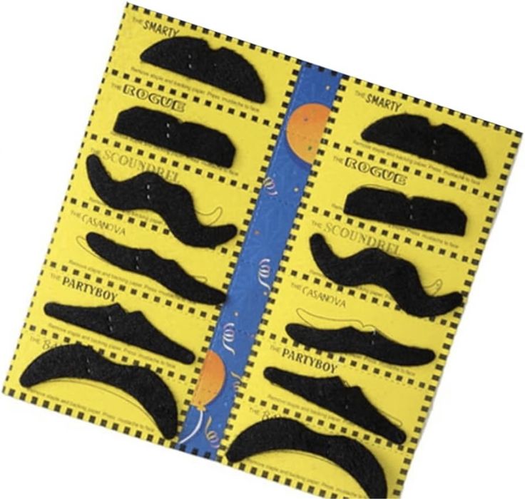 Карнавальные усы 12 шт