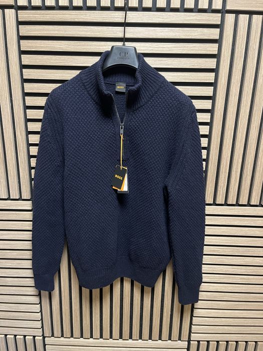 Hugo Boss : Kurano 1/4 Wool Jumper -вълнен пуловер размер М / Оригинал