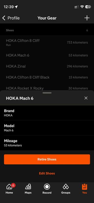 Маратонки HOKA Mach 6 размер 42