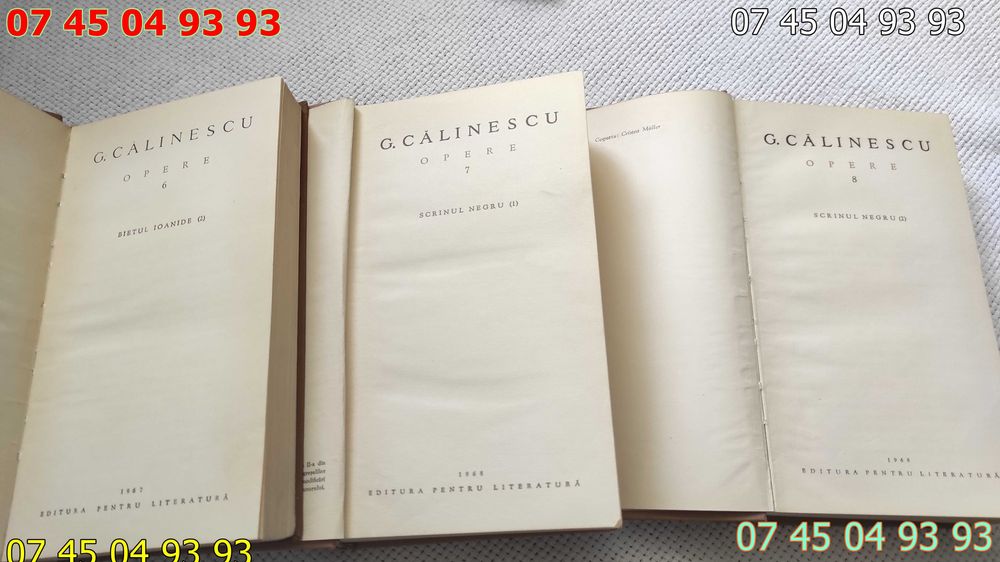 care carti g. calinescu bietul ioanide si scrinul negru 2 volume