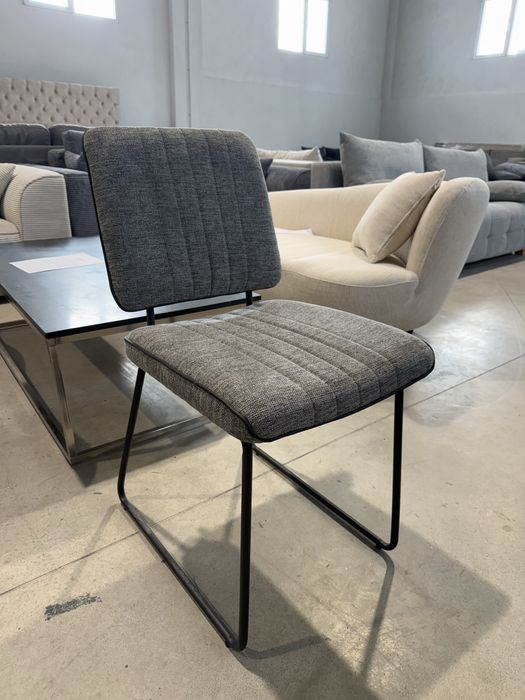 Scaune dining moderne tapitate gri-16 buc disponibile