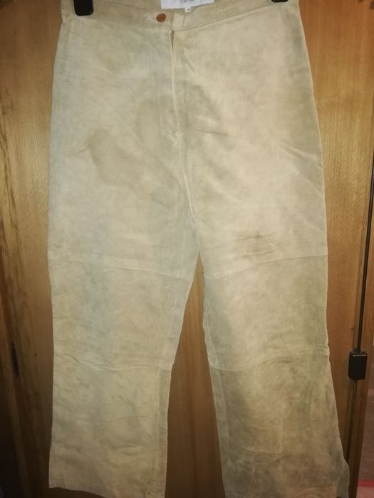 Pantaloni piele intoarsa dama M