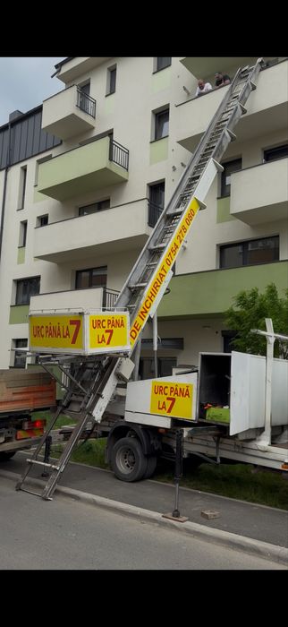 Inchiriez lift exterior tip girafa (nacela ) si carucior electric pentru scari, duba cu lift si liza, servicii de transport si mutari si debarasari