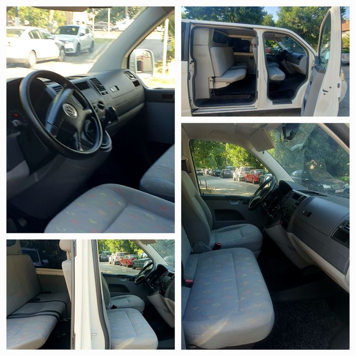Volkswagen Transporter T5 1.9 tdi, 102 ,clima, 6 locuri , dublacabina, mixt