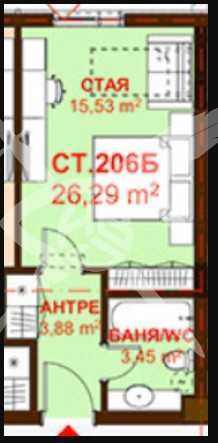 Едностаен апартамент в Сарафово 675 - 23365