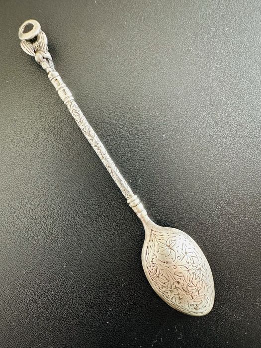 Серебрянная ложечка с ангелочком (925 проба)