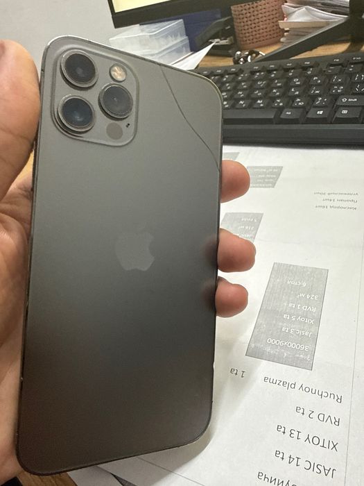 Iphone 12 pro 72% qora 128gb
