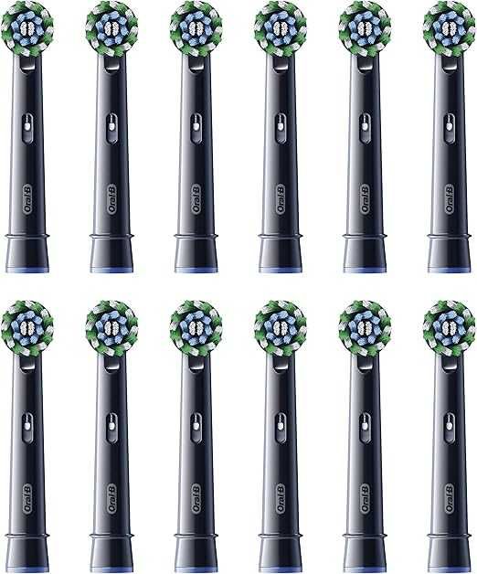 Резервни глави накрайник за Braun Oral-B CrossAction 12 бр. черни