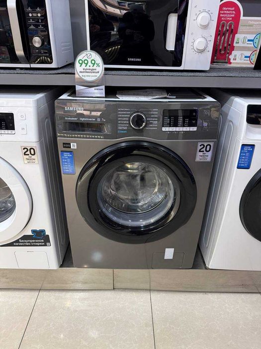 Стиральная машина Samsung 7кг WW70AGAS22AX Inverter EcoBubble Steam