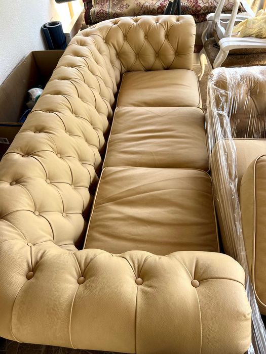 Комплект холна гарнитура еко кожа; Диван тройка, диван двойка, фотьойл