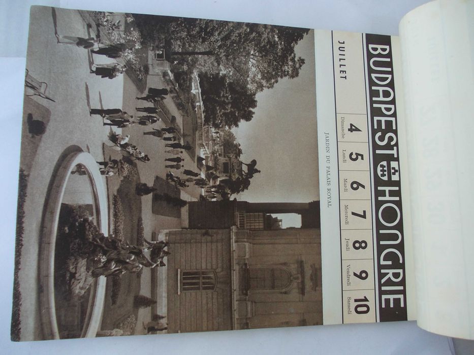 Calendar vechi Budapest 1937