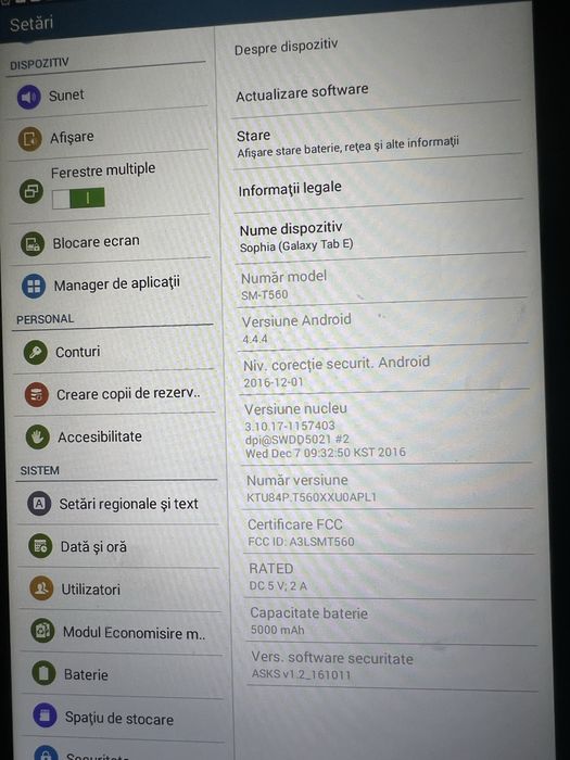 Vand tableta Samsung