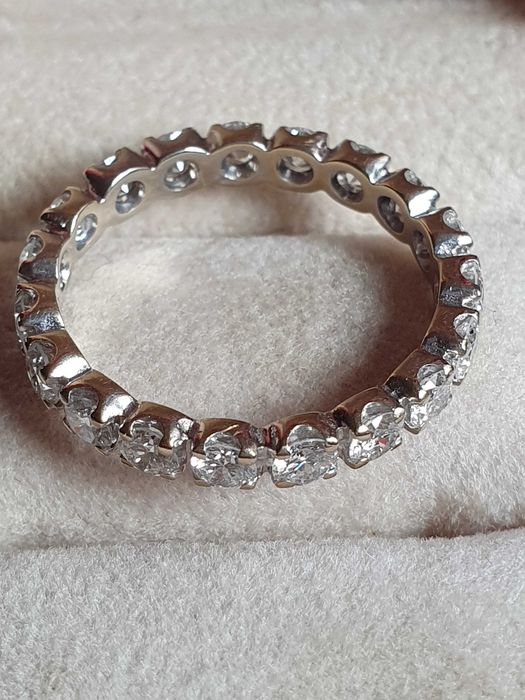 Unicat Extravagant Eternity Memory aur alb18k diamante naturale 2ct
