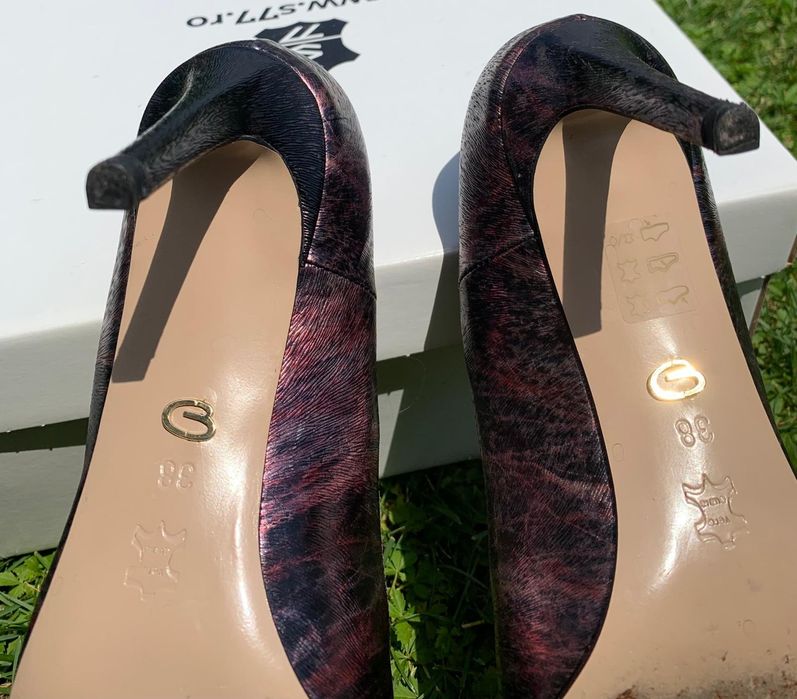 Pantofi Musette, piele naturală, mărimea 38