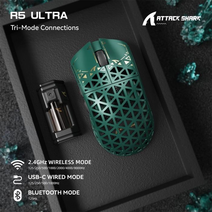 [Мишка]  ATTACK SHARK R5 ULTRA 


Carbon Fiber Wireless 8K PAW3950M