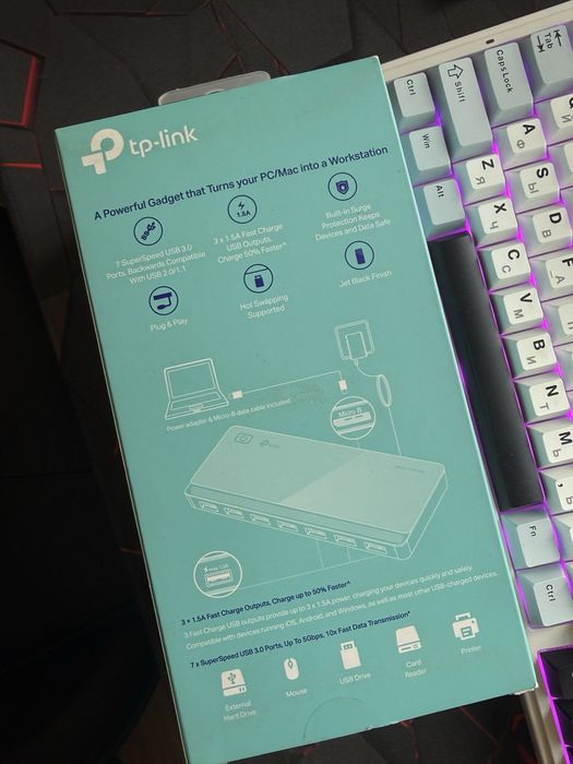 Док-станция TP-LINK UH700 черный usb hub