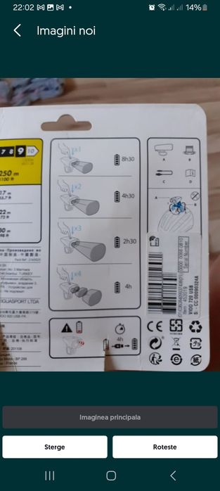 Lanterna noua decathlon lumini bicicleta usb microusb