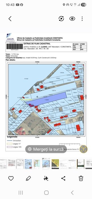 Teren de vanzare in Mamaia sat str M 17 nr 80.Loturi intre 380 -5000 m