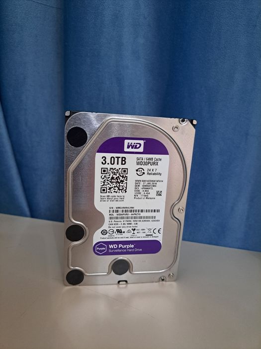 Жесткий диск HDD 3тб фирмы WD! Для видеонаблюдения и компьютера!