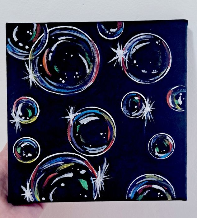 Tablou canvas pictat manual