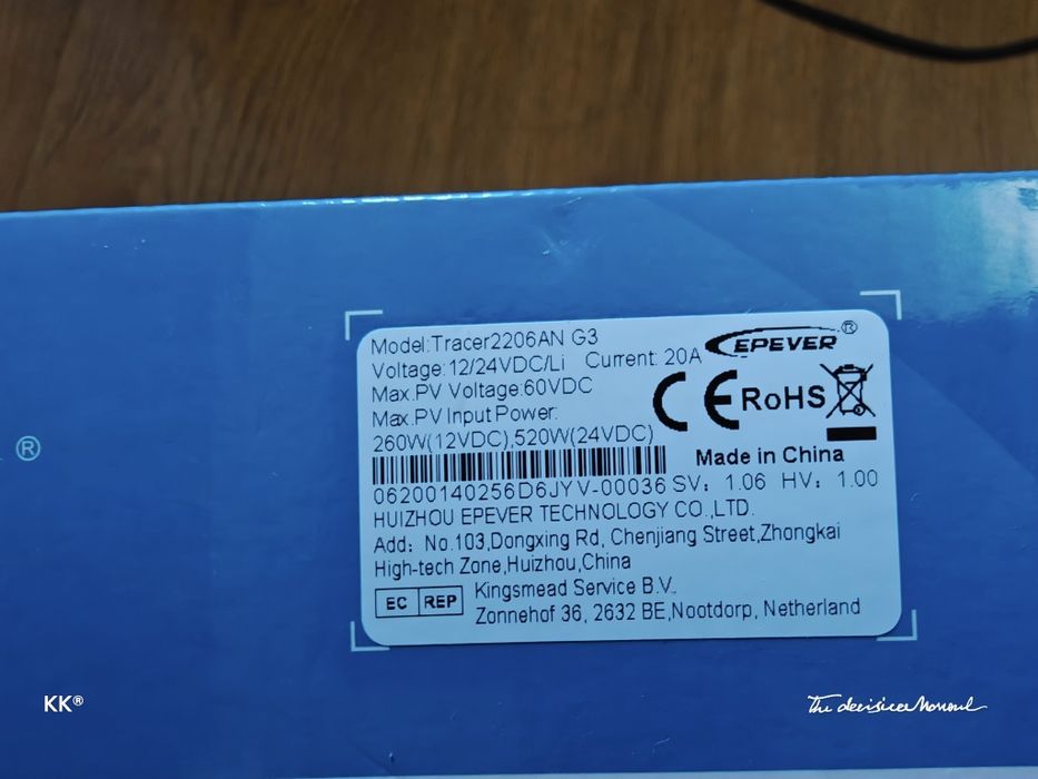 EPEVER Tracer 2206 AN G3  MPPT charge соларен контролер + модул за мониторинг