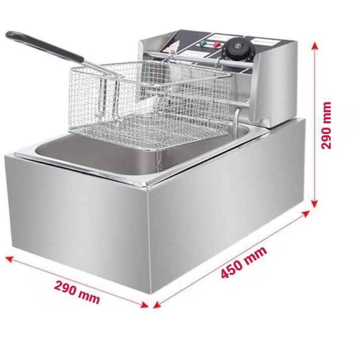 Friteuză electrică profesională 6L, 2500W – nouă, nefolosită!