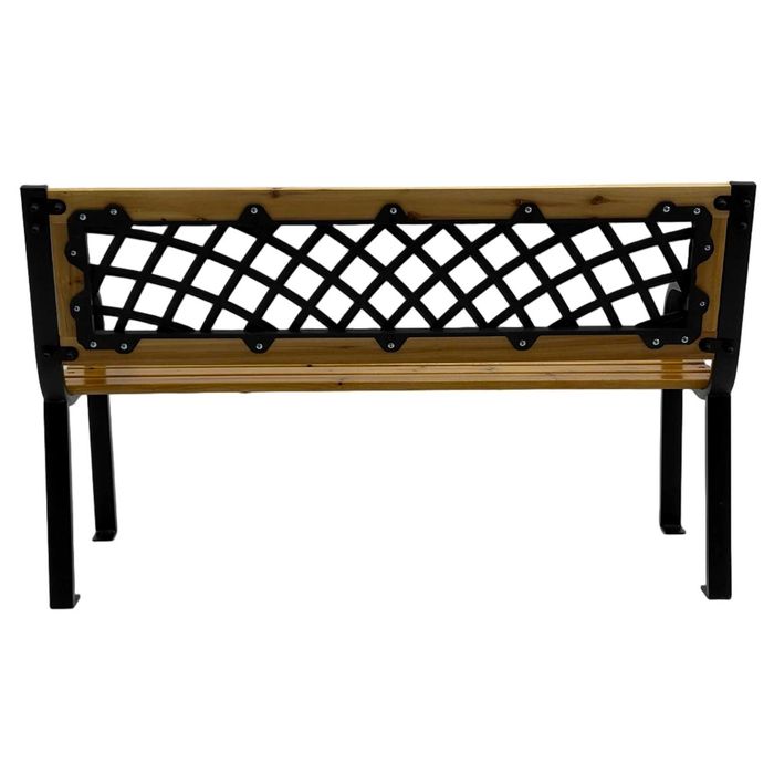 Bancă  de grădină LUNA  din lemn/oțel/PVC - 118x52x73 cm