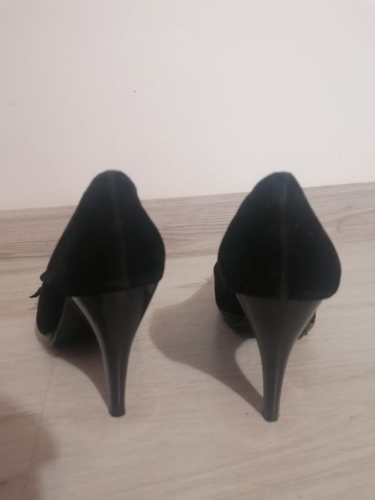 Pantofi dama eleganti din catifea, piele interior, Impecabili, mar 37