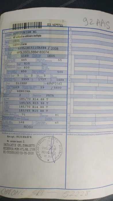 Vând Opel CORSA D,Benzina+ GPL Omologat