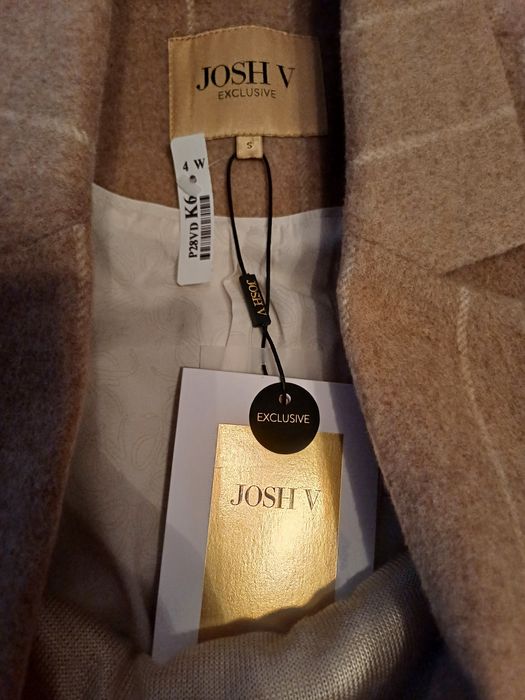 Massimo dutti JOSH V oувърсайз блейзър SADIE с тънки райета - карамел екрю