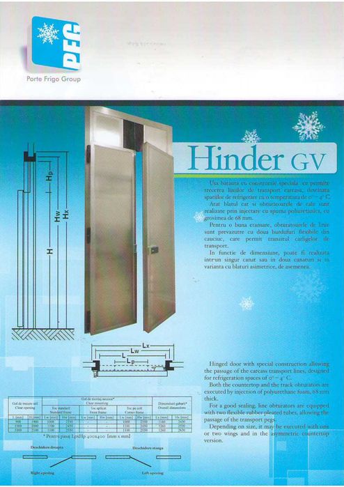 Usa frigorifica refrigerare/congelare - batanta/culisanta/flip flap