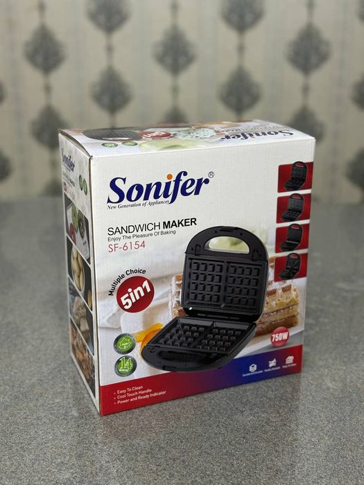 Sonifer 7в1 Тостер сендвичница Tostеr Вафельница  Орешница  sf-6054