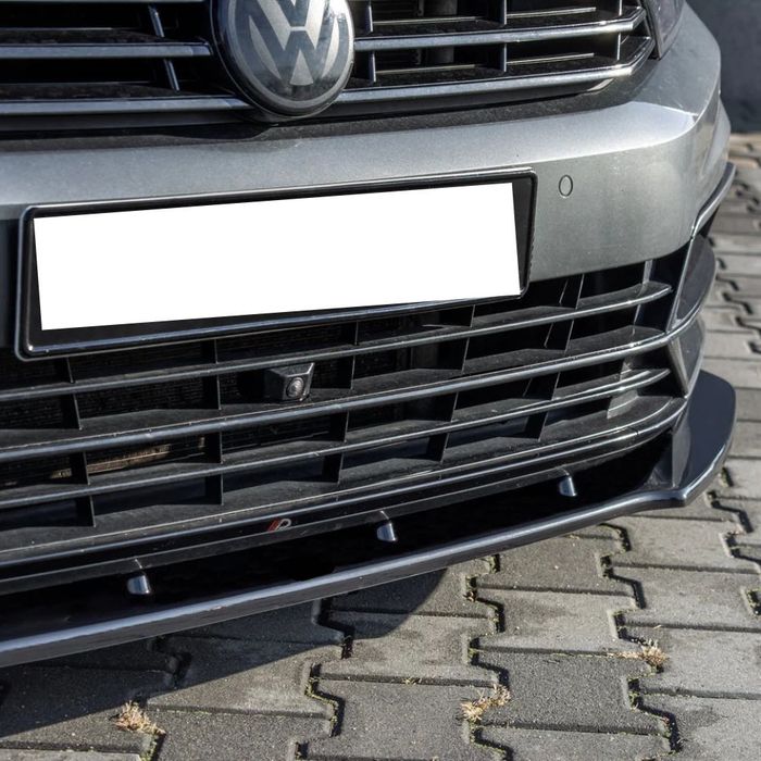 Преден Лип Спойлер Maxton VW Passat B8 R-Line Броня – Черен Гланц НА СКЛАД!!